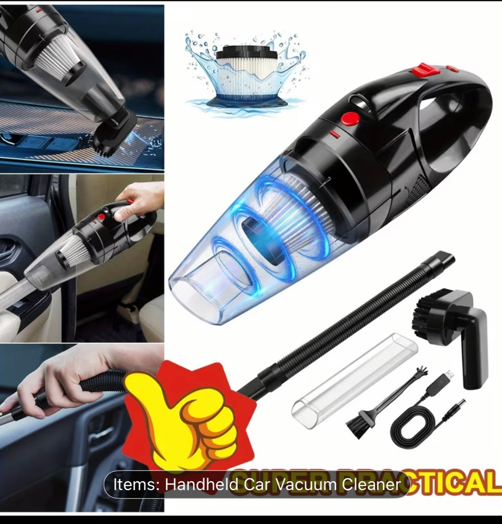 9000Pa Cordless Handheld Car Vacuum Cleaner with LED Light & HEPA Filter