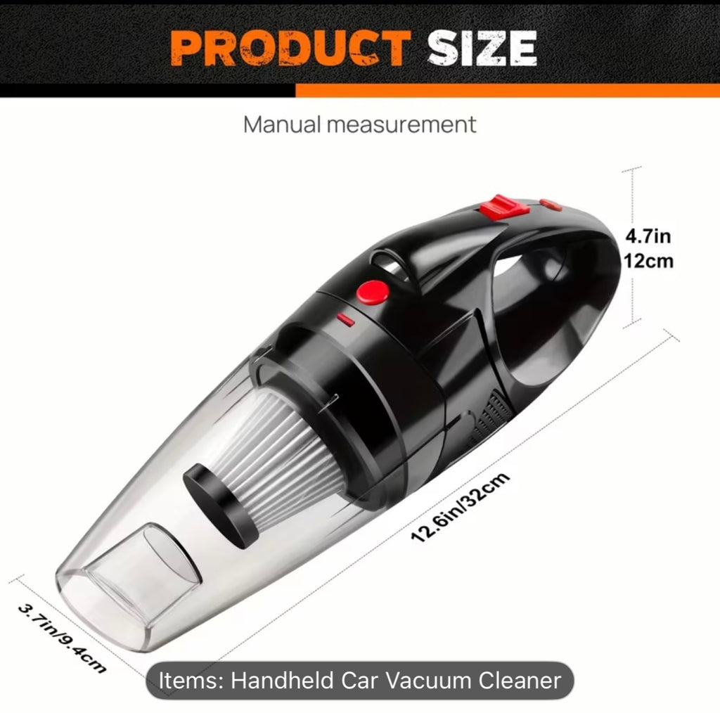 9000Pa Cordless Handheld Car Vacuum Cleaner with LED Light & HEPA Filter